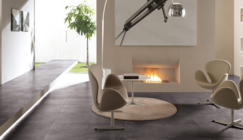 photo d'un salon avec cheminée